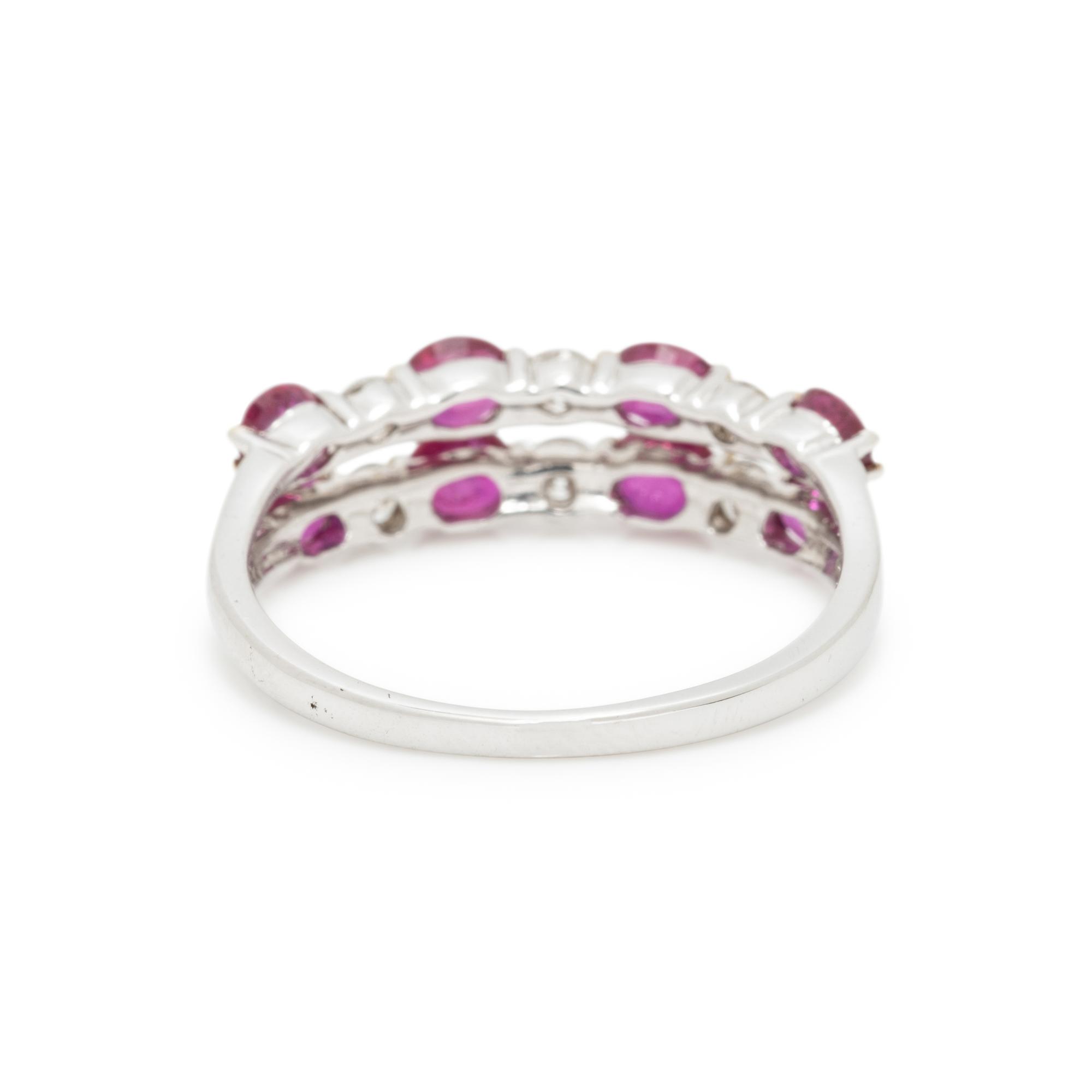 UNHEATED BURMESE RUBY AND DIAMOND RING