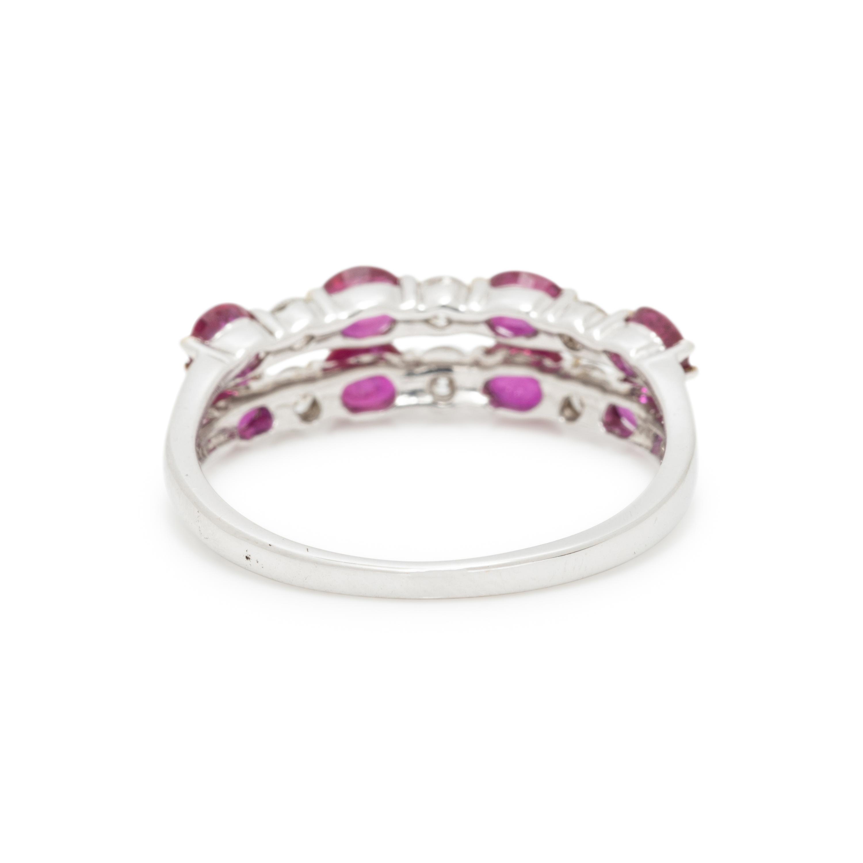 UNHEATED BURMESE RUBY AND DIAMOND RING