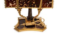 An Empire Gilt Bronze and Tortoiseshell Two-Light Candelabrum à Écran