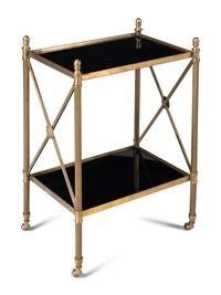 A Neoclassical Style Brass Side Table