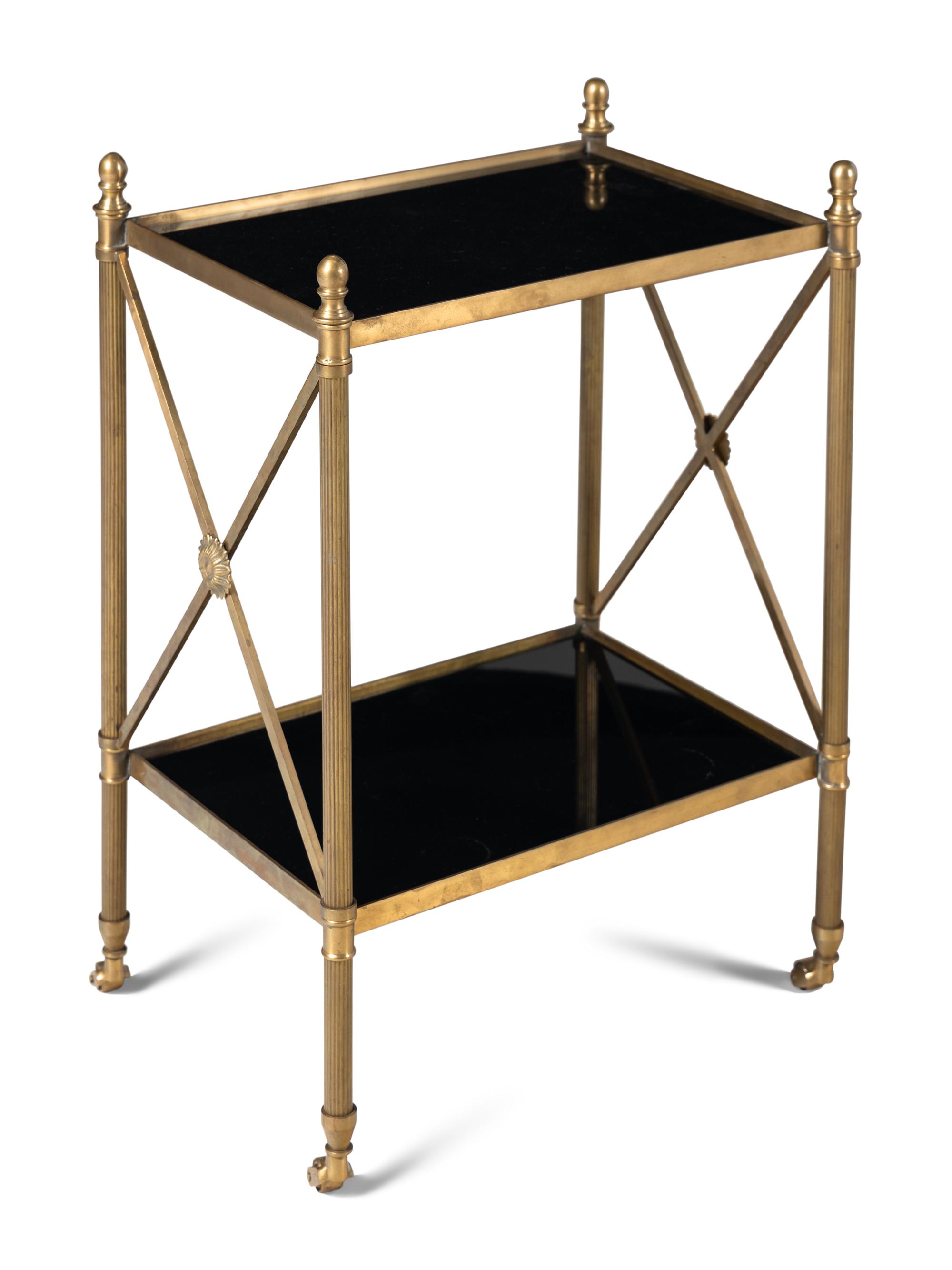 A Neoclassical Style Brass Side Table