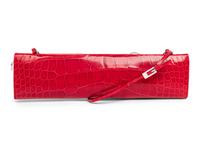 TOM FORD FOR GUCCI, RED ALLIGATOR CLUTCH, 1998