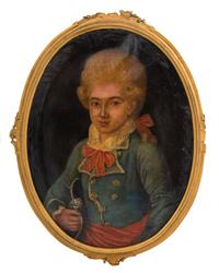 Continental School, 19th Century Untitled (Portrait of a Boy) oil on canvas 27 x 20 ½ inches.
