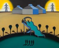 Roger Brown, (American, 1941-1997), Pyramid Courts, 1971