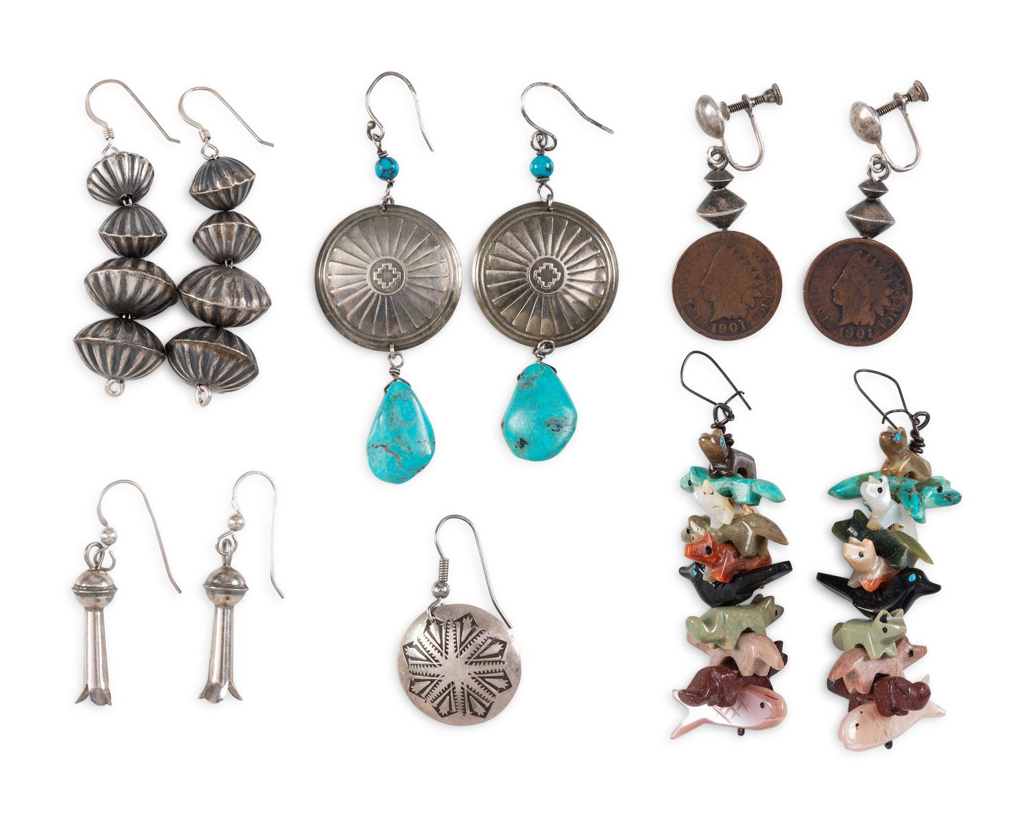 Assortment of Southwestern-style Earrings