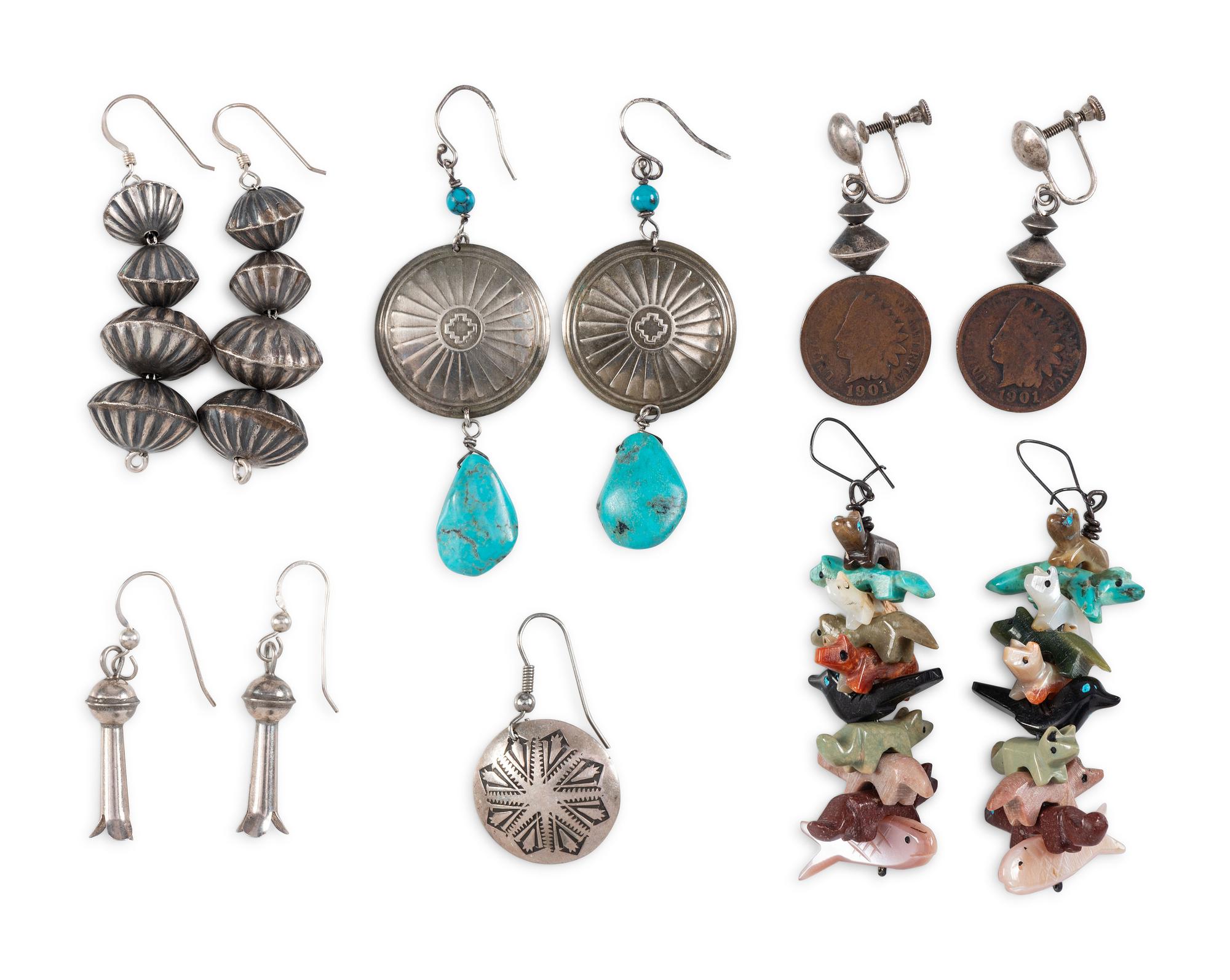 Assortment of Southwestern-style Earrings