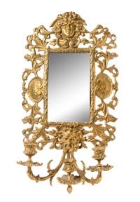 A Neoclassical Gilt Bronze Girandole Mirror Height 23 inches. — EARLY 20TH CENTURY