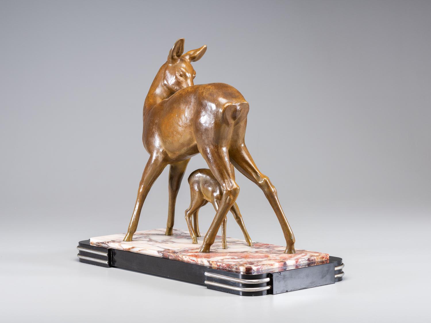 Doe and Fawn Figural Group