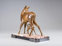 Doe and Fawn Figural Group