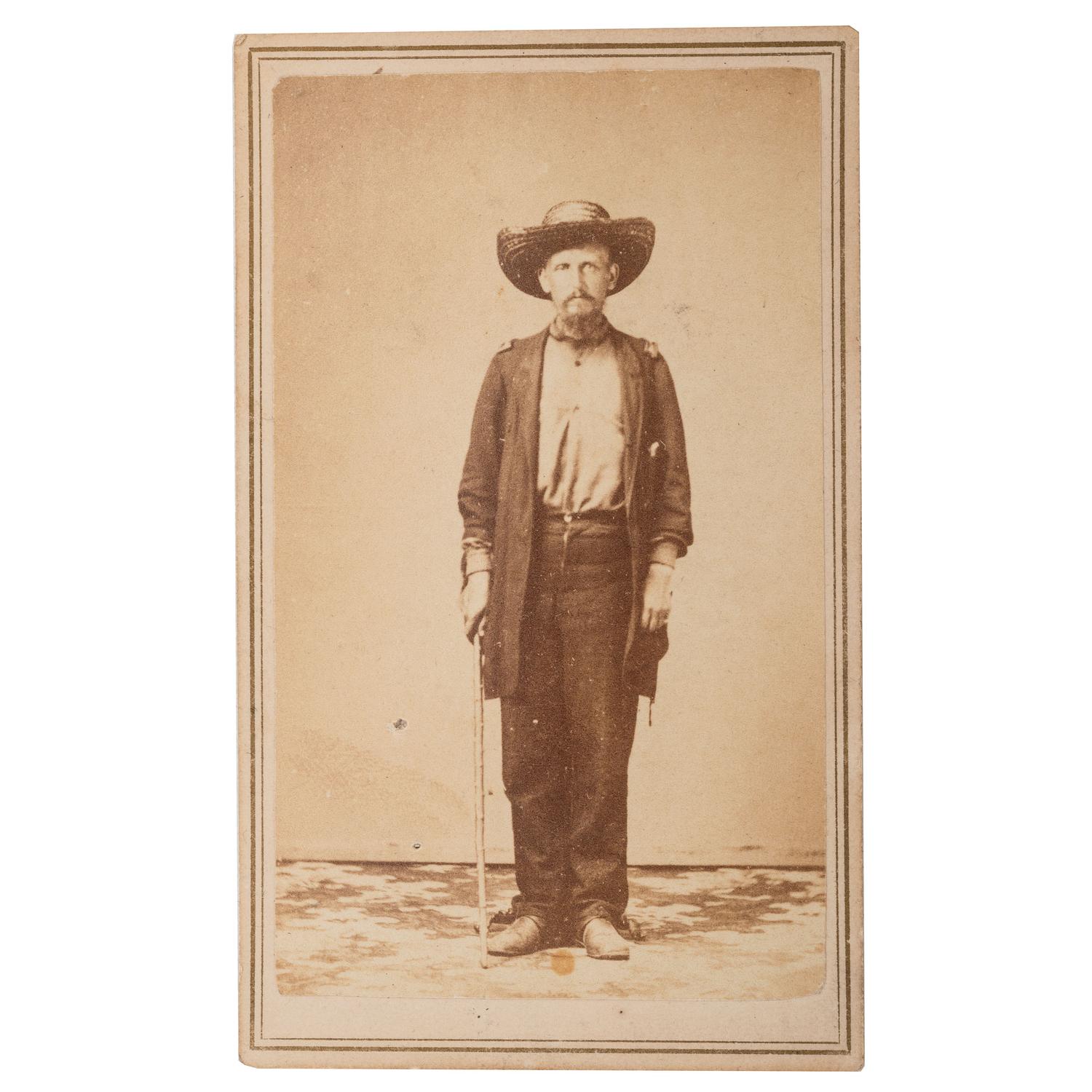 Moore 7-Shot Revolver Inscribed to Lt. Col. J.B. Leake - POW - with CDV and GAR Badge