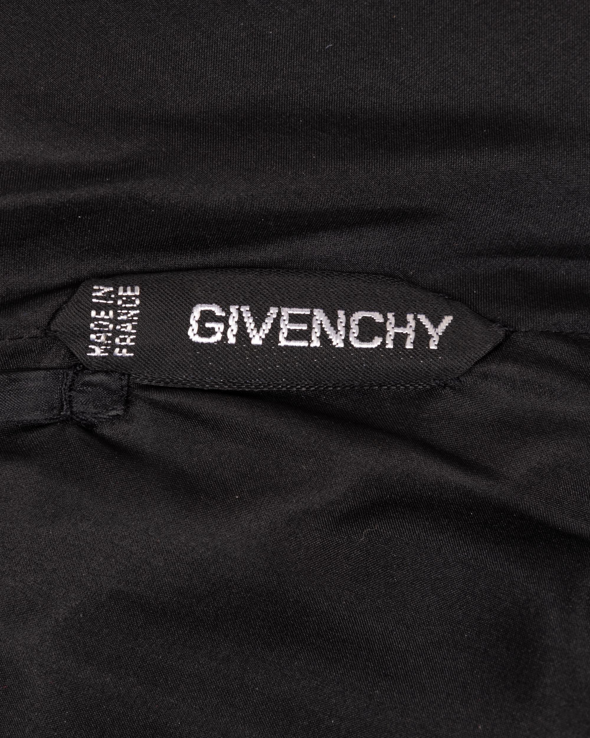 Givenchy Haute Couture Velvet and Moiré Dress, 1970-80s