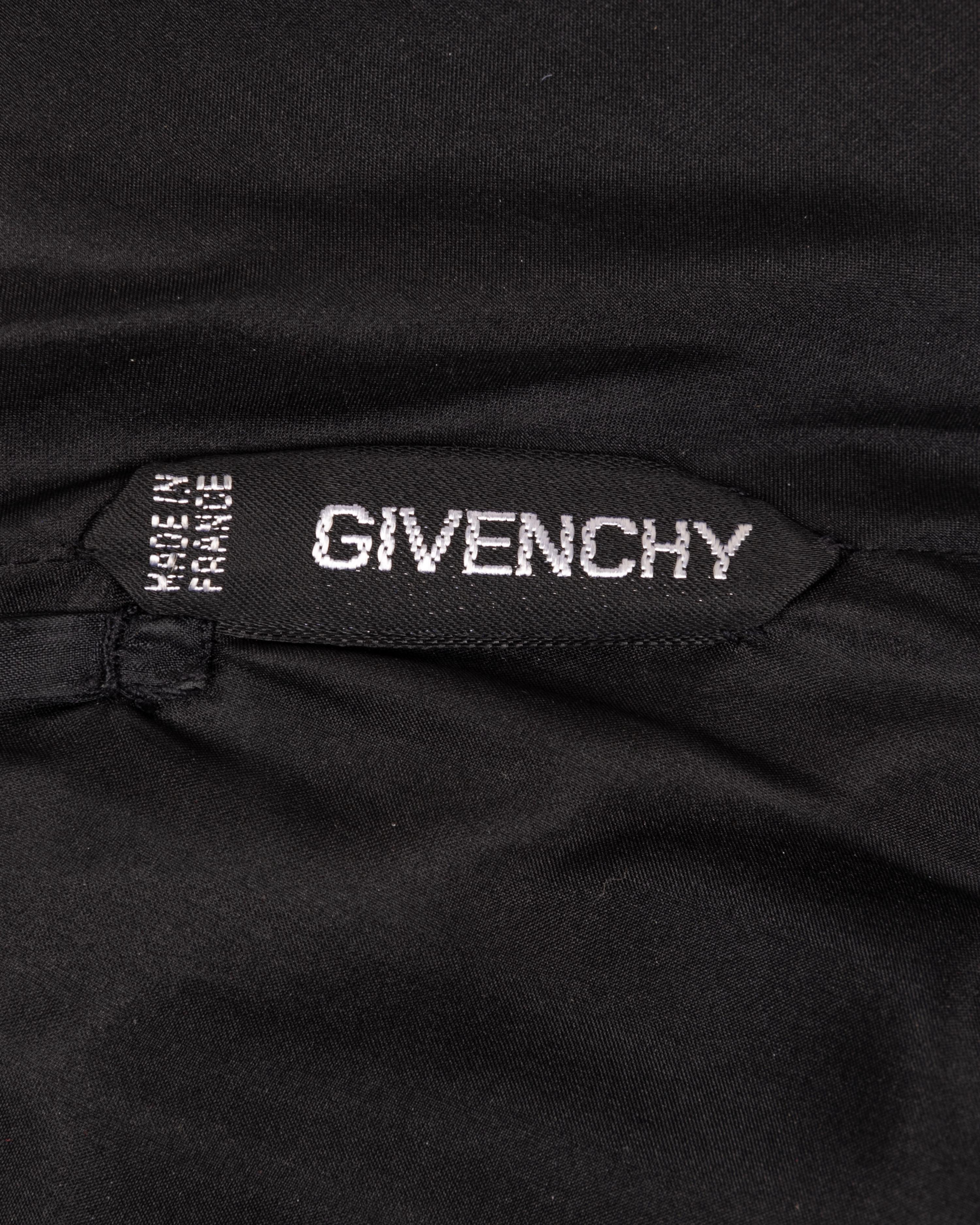 Givenchy Haute Couture Velvet and Moiré Dress, 1970-80s