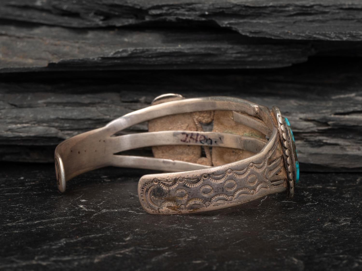 Navajo Silver and Turquoise Cuff Bracelet