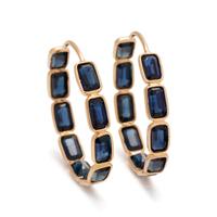 SAPPHIRE HOOP EARRINGS