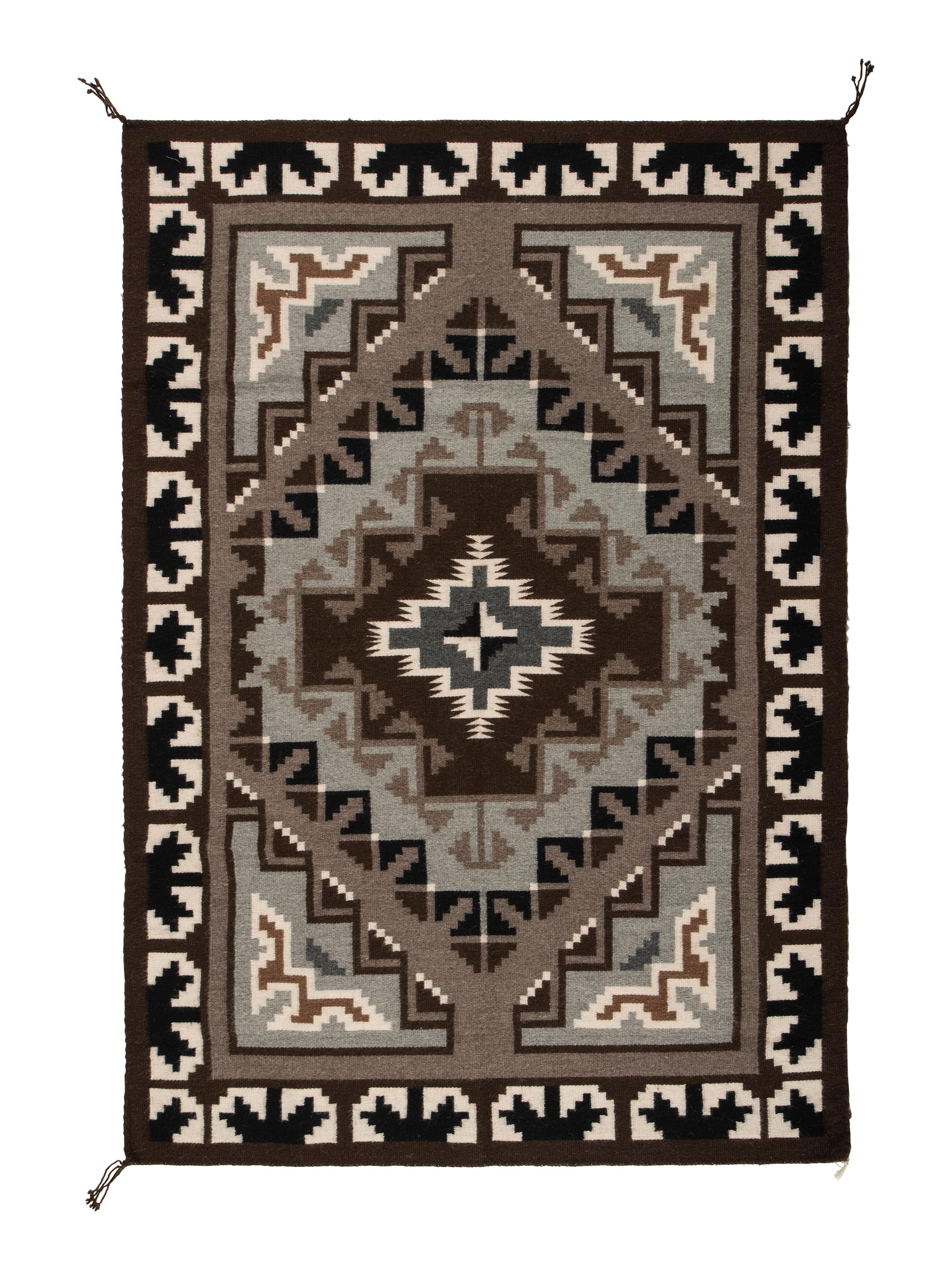 Navajo Two Grey Hills Weaving / Rug