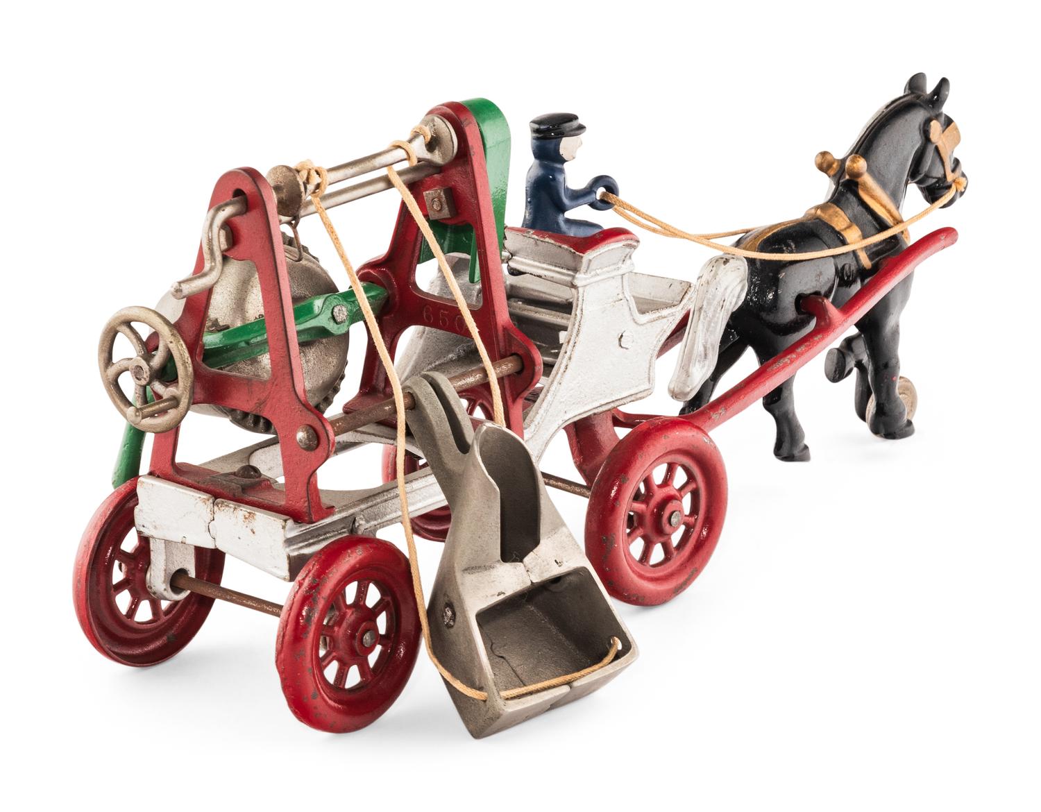 A Kenton Cast Iron Horse Drawn Cement Mixer