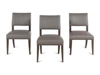 A Set of Three Contemporary Dining Chairs with Nailhead Decoration