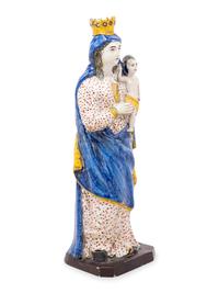 An Italian Faïence Figure of the Madonna and Child