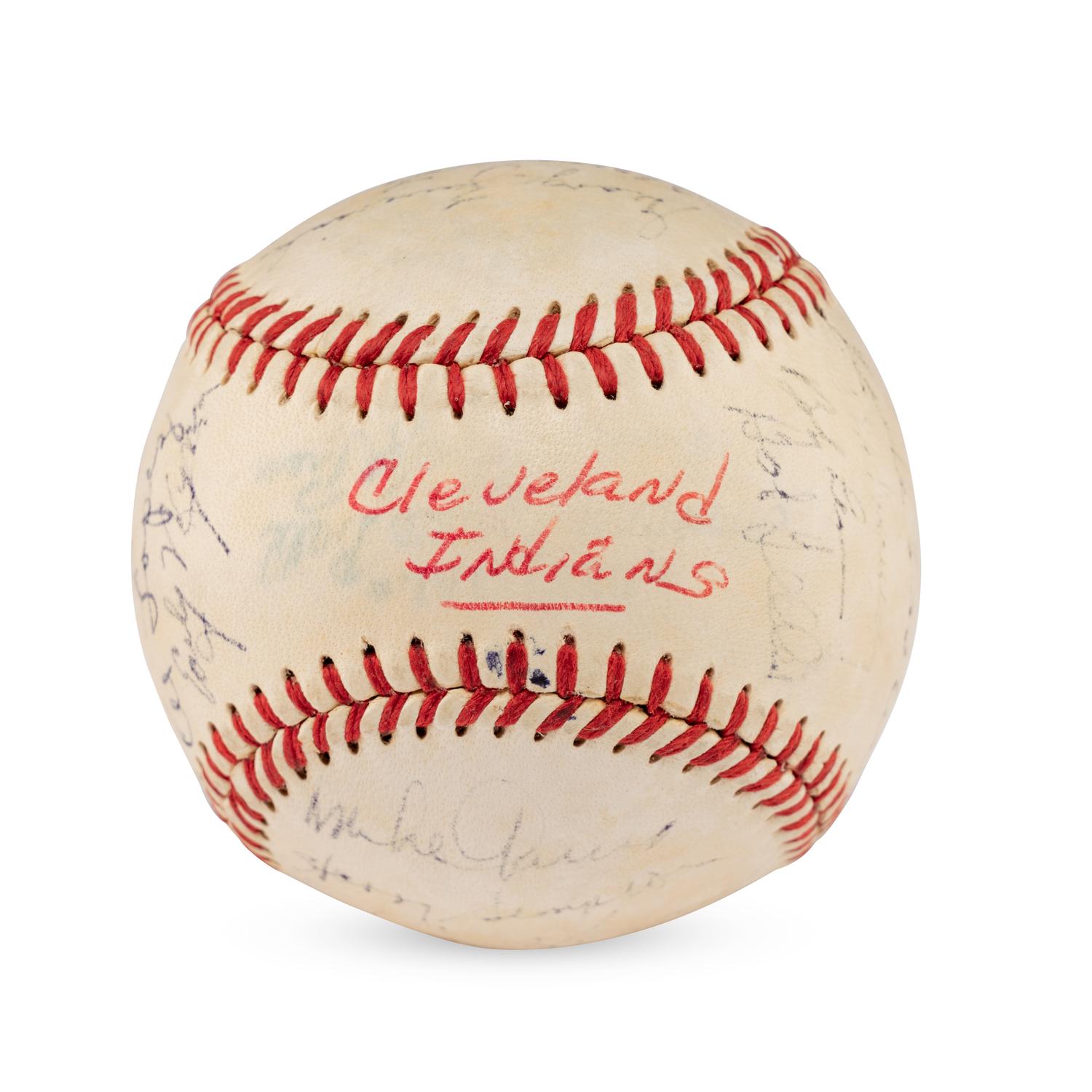 A 1951 Cleveland Indians Team Signed Autograph Baseball