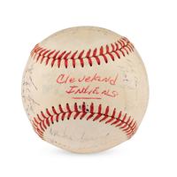 A 1951 Cleveland Indians Team Signed Autograph Baseball