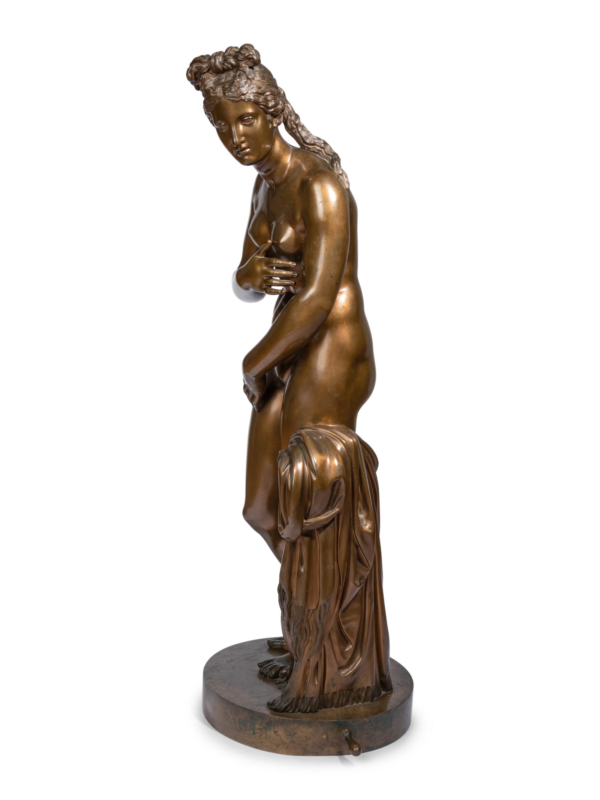A Large Italian Bronze Figure of Venus