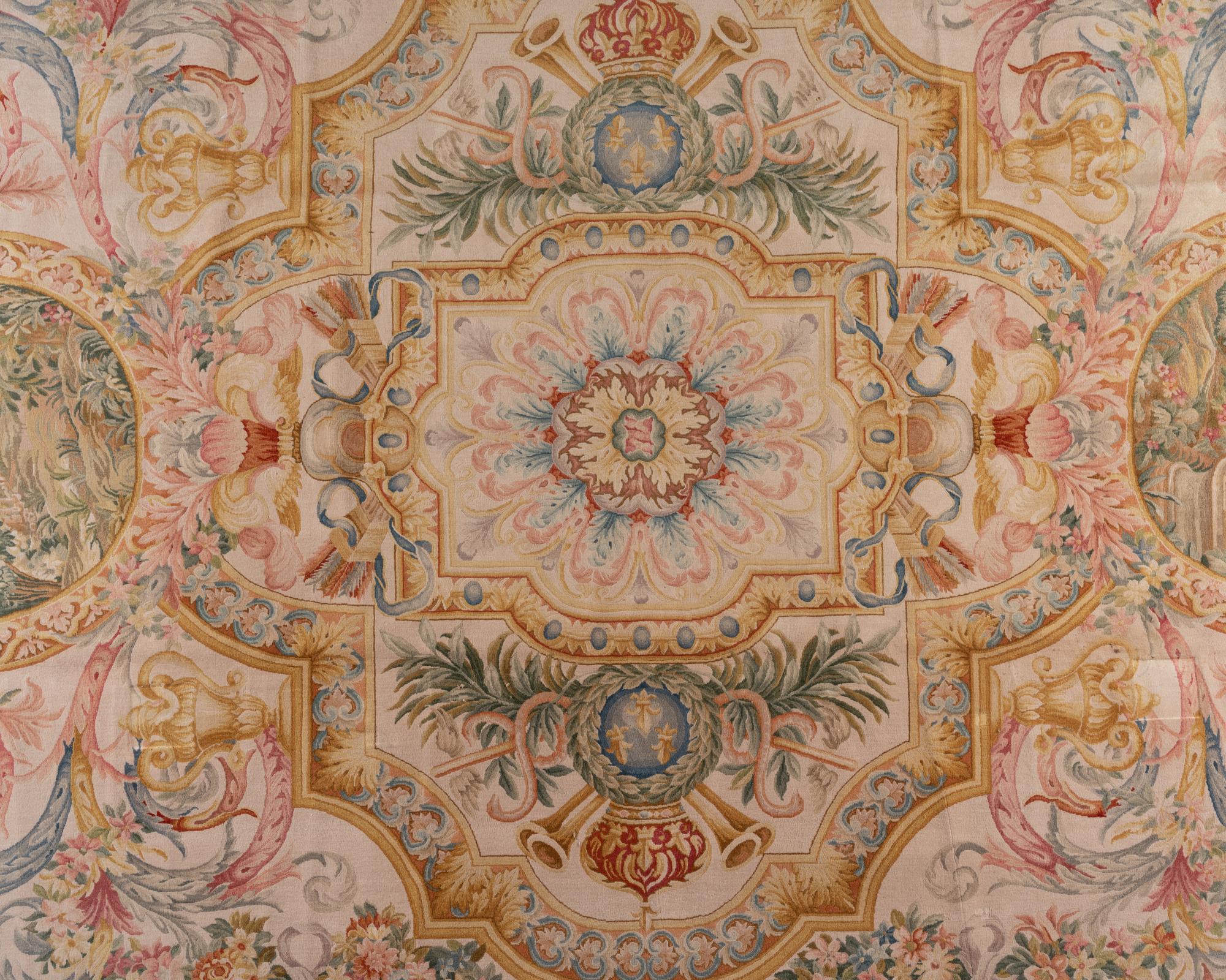An Aubusson Style Wool Rug