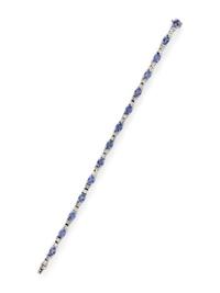 TANZANITE AND DIAMOND BRACELET