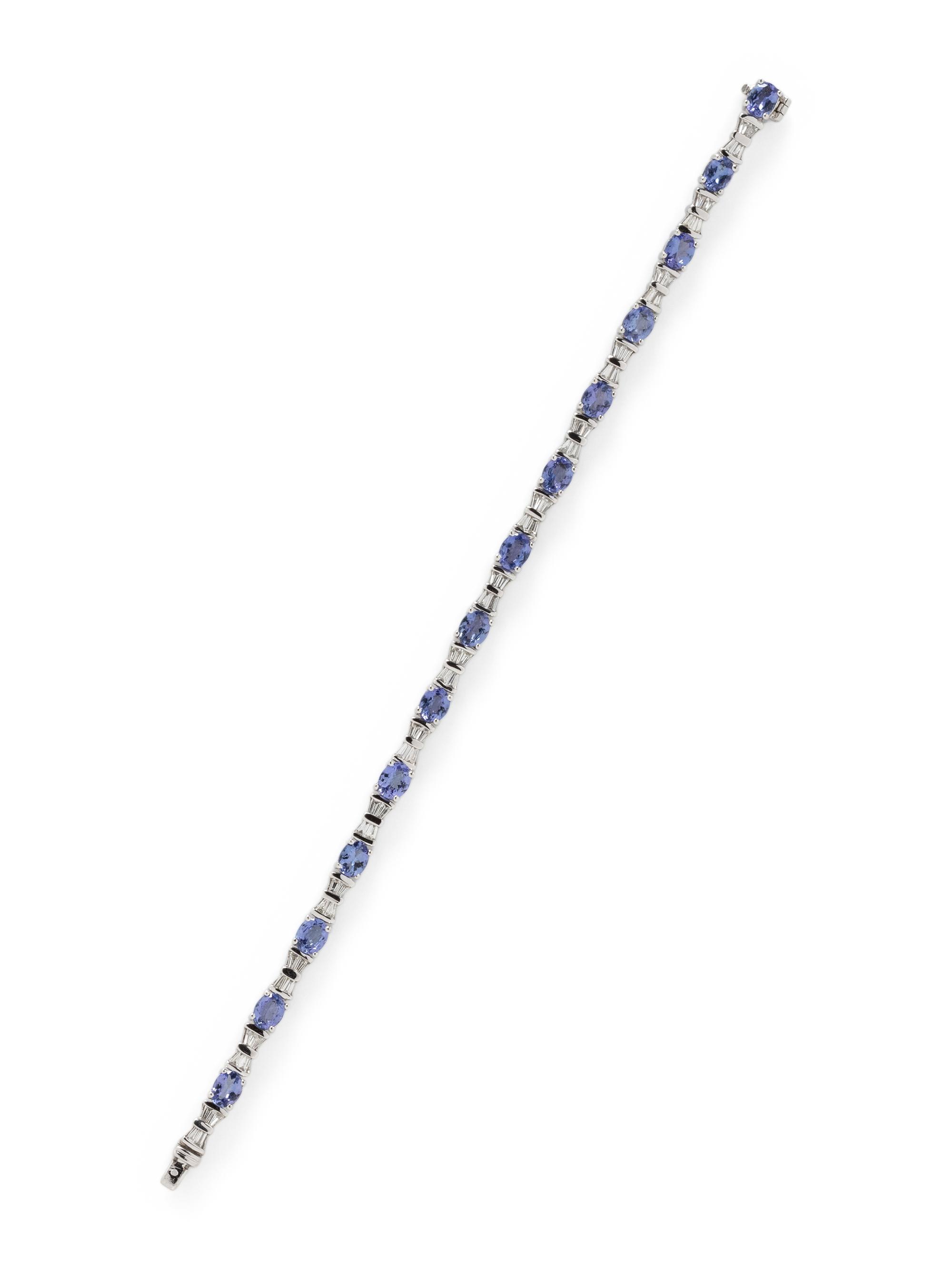 TANZANITE AND DIAMOND BRACELET
