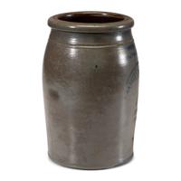 A Two-Gallon Sobanski & Eberts Cobalt Decorated Stoneware Crock