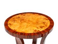 A Pair of Art Deco Style Burlwood, Rosewood and Part Ebonized Side Tables