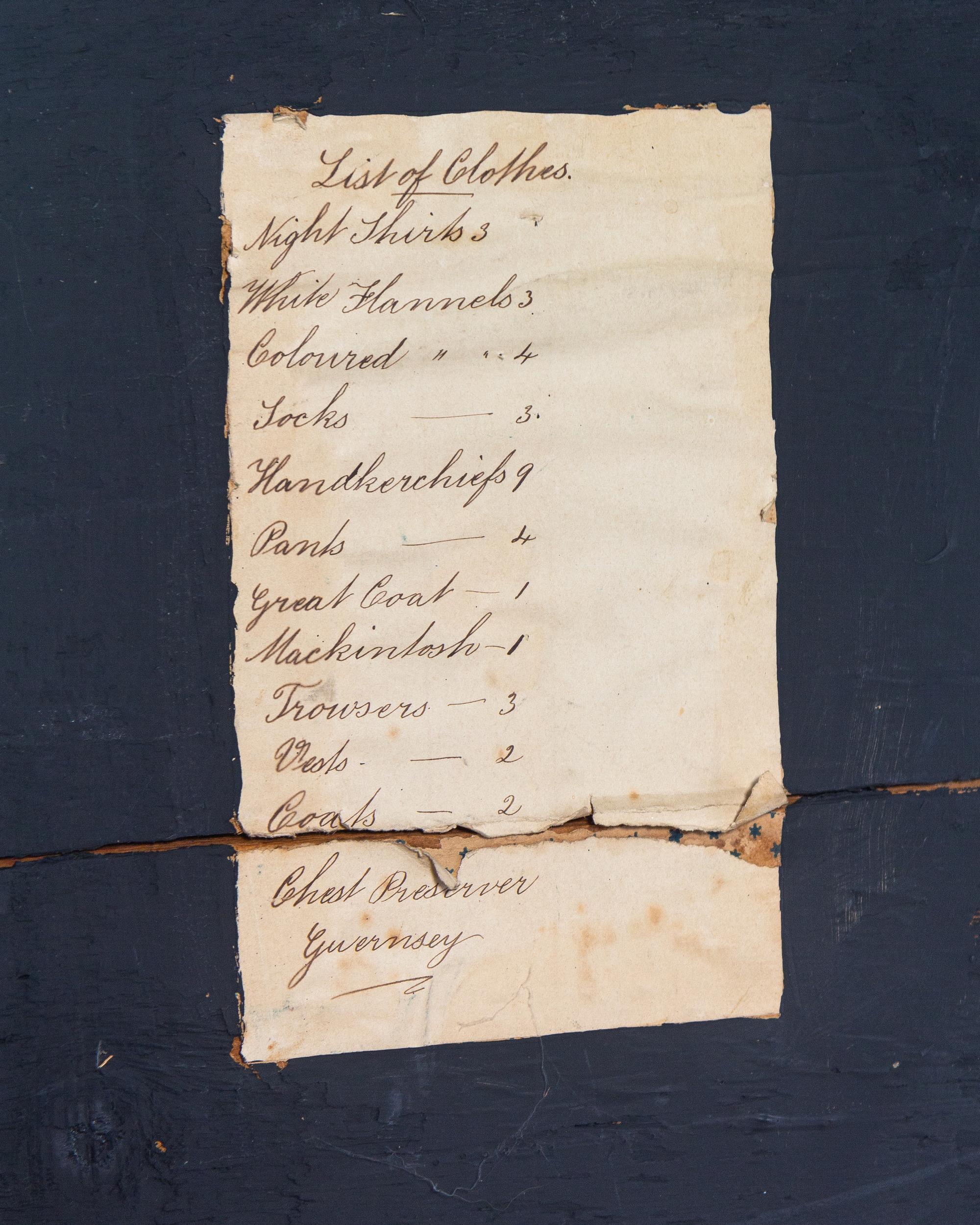 A Paint Decorated Ship Captain's Trunk