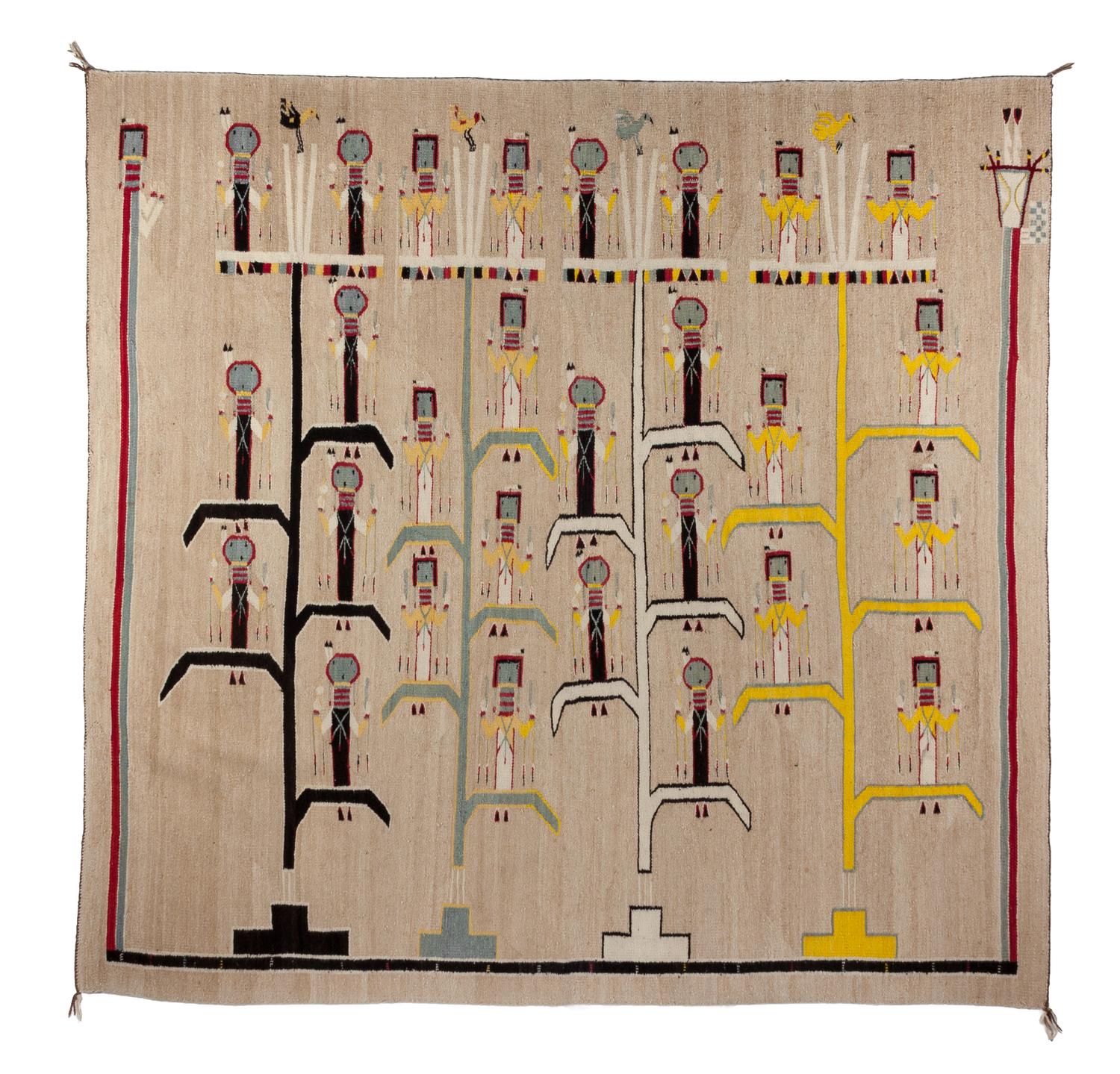 Corn with Holy People, from the Nightway Chant, S andpainting Weaving