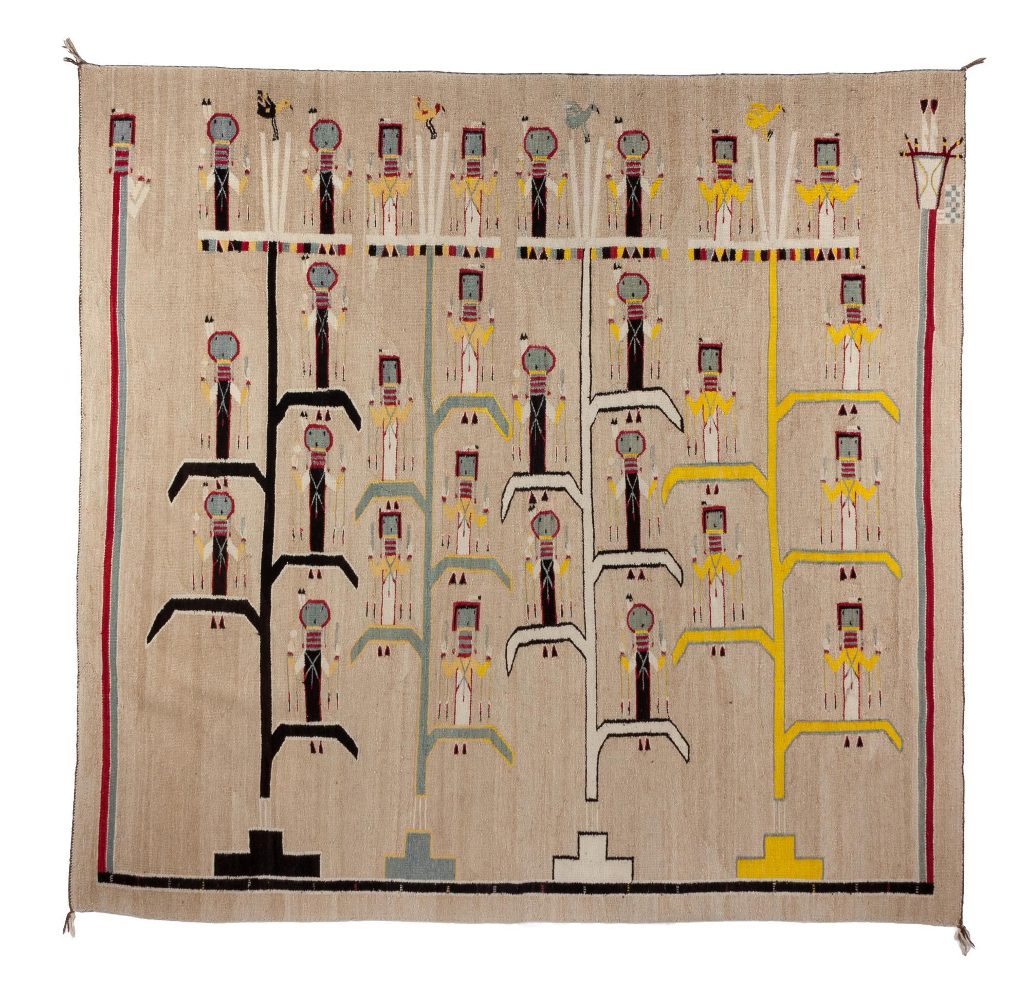 Corn with Holy People, from the Nightway Chant, S andpainting Weaving
