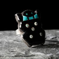 Zuni Multi-stone Inlay Frog Ring
