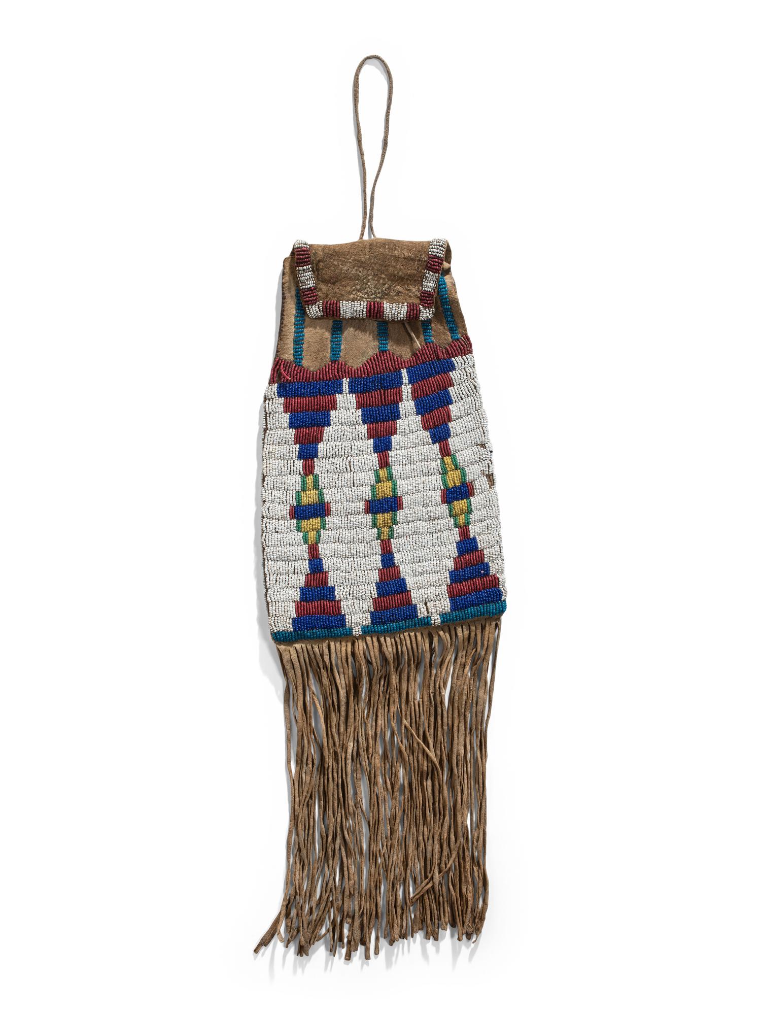 Arapaho Beaded Buffalo Hide Bag