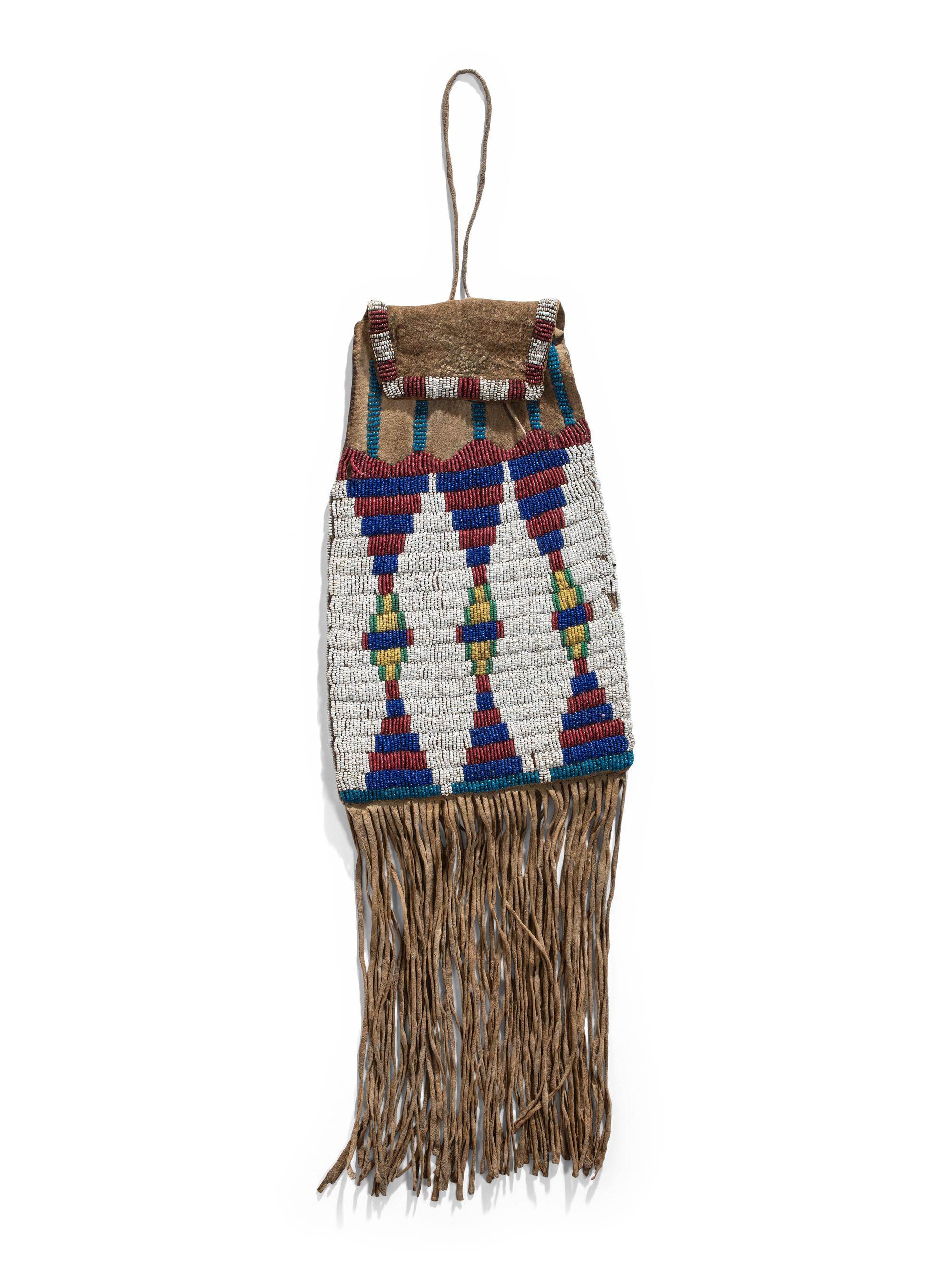 Arapaho Beaded Buffalo Hide Bag