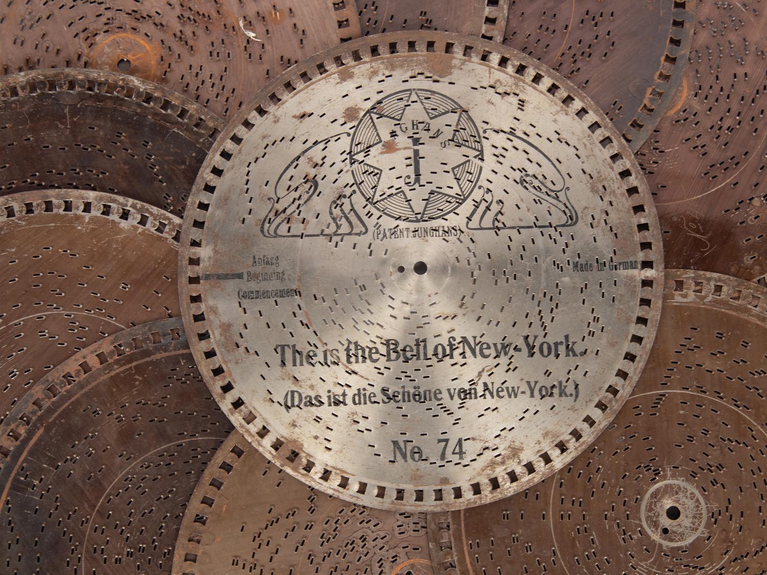 A German Music Box with Twelve Discs