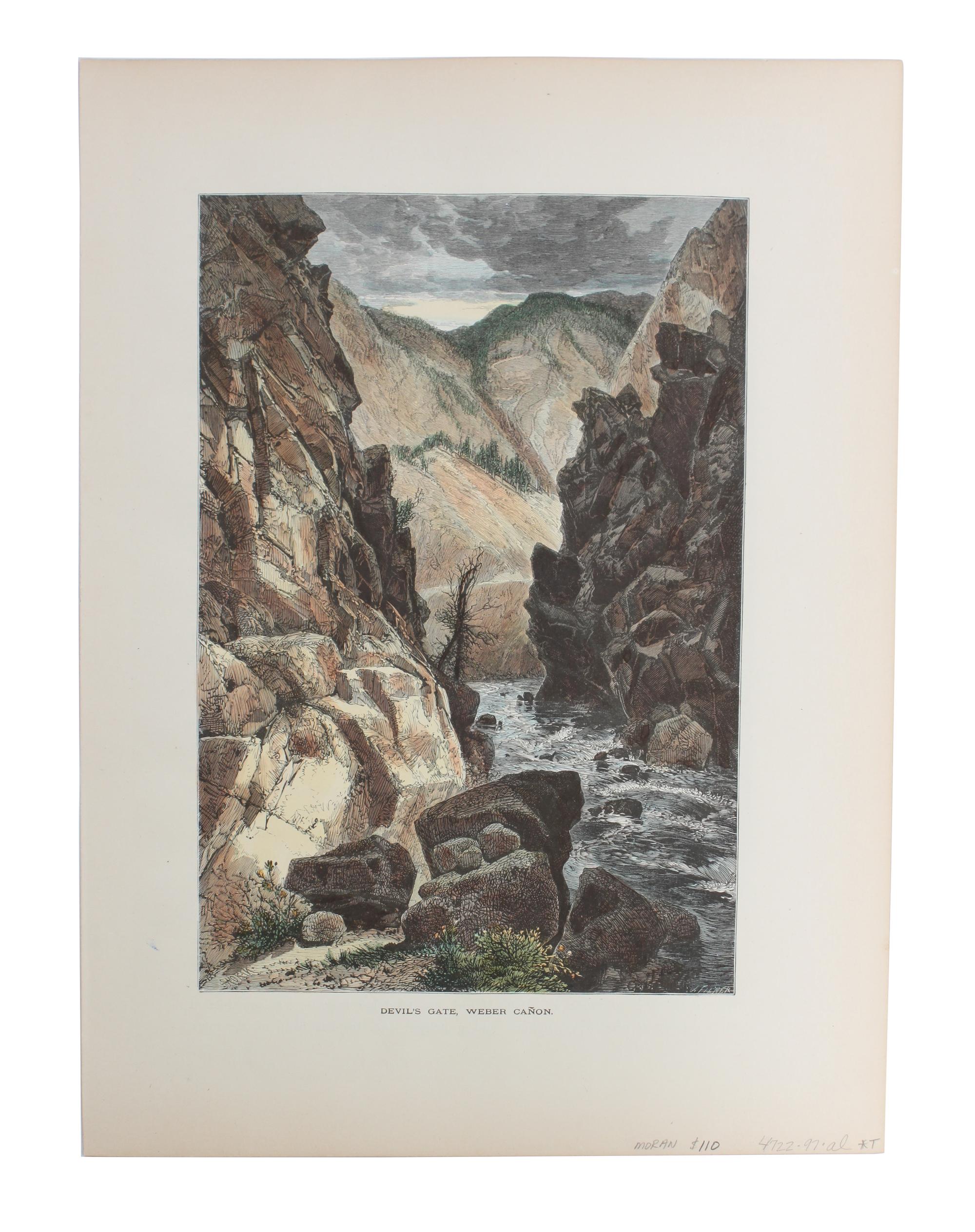 Moran, Thomas after, Height 10 x width 8 inches (largest) — LATE 19TH CENTURY
