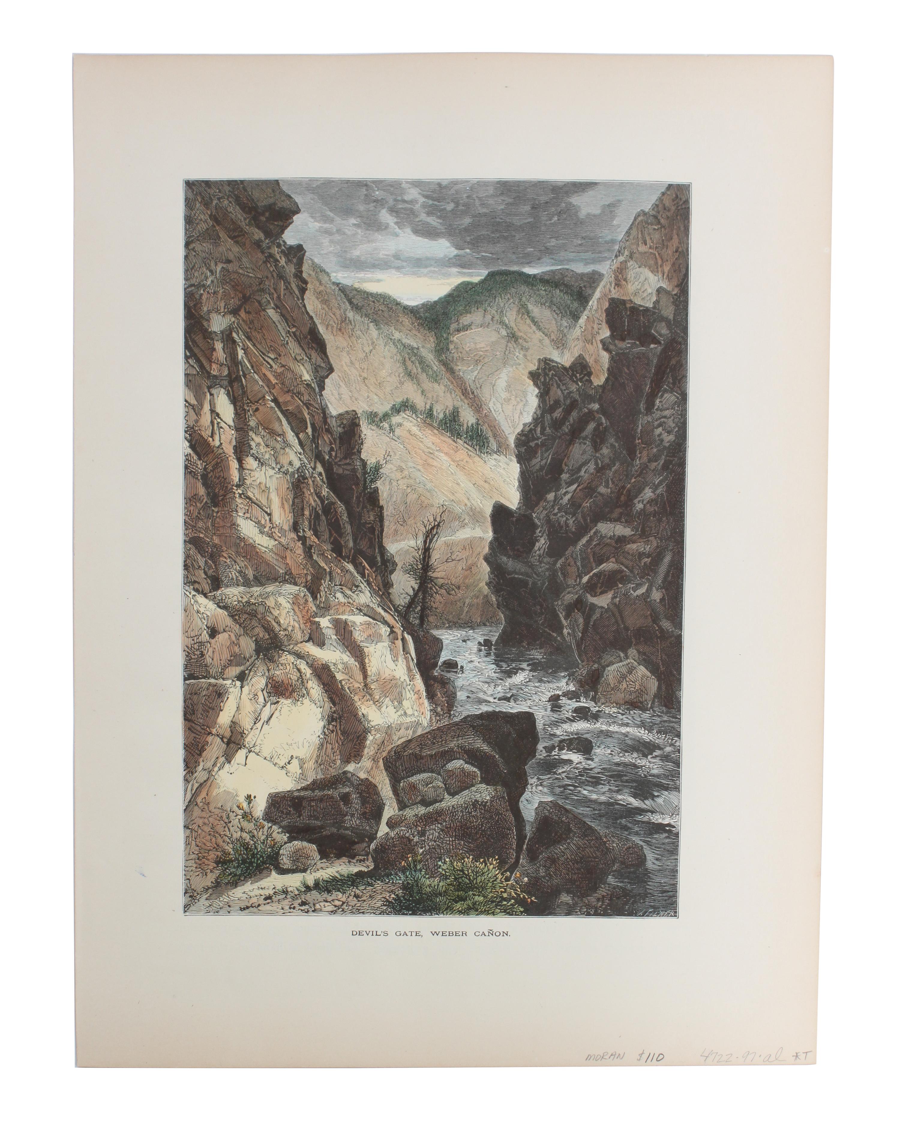 Moran, Thomas after, Height 10 x width 8 inches (largest) — LATE 19TH CENTURY