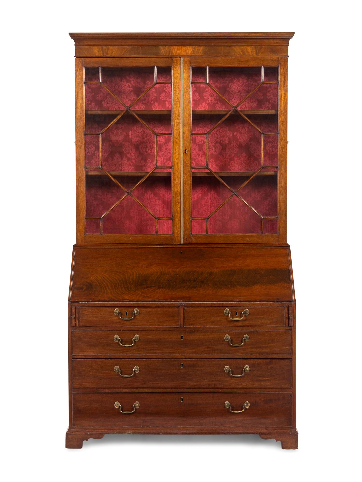A George III Style Mahogany Secretary Bookcase