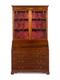 A George III Style Mahogany Secretary Bookcase