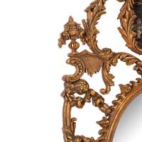 A Pair of Italian Carved Wood and Chinoiserie Decorated Mirrors