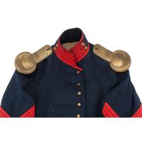 US Pattern 1858 Mounted Artillery Jacket with Sergeant's Chevrons and Brass Epaulets.