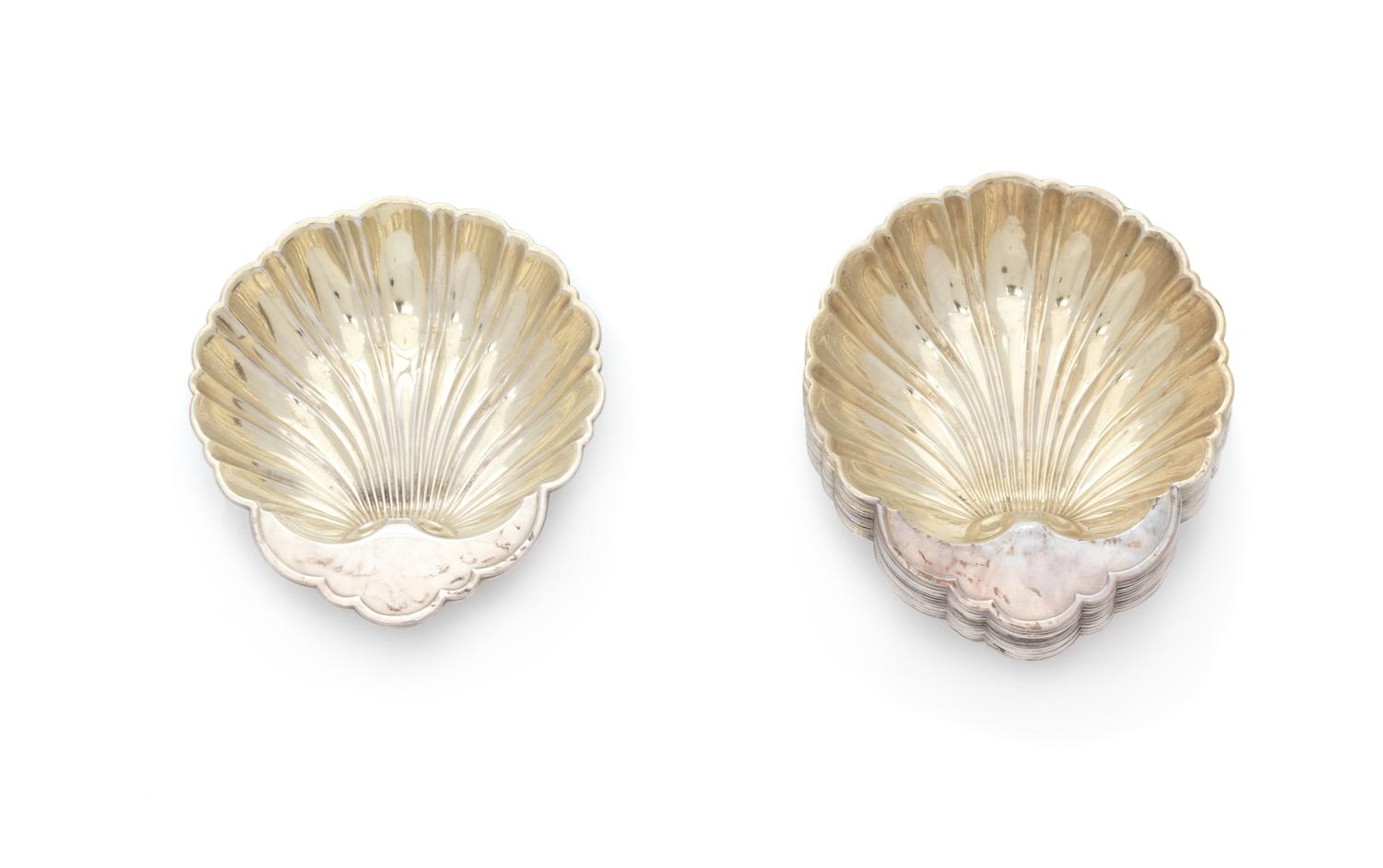 A Set of Twelve American Silver Shell-Form Nut Dishes — Gorham Mfg. Co., Providence, RI, 20th Century