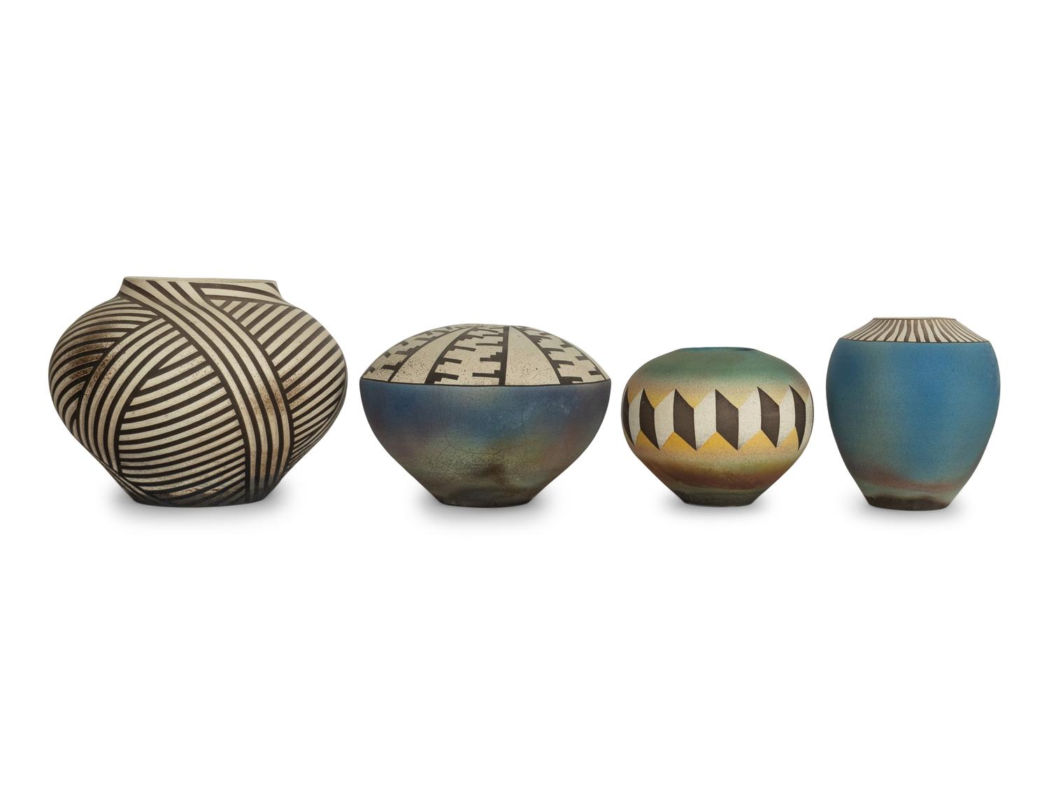Four Large Earthenware Vases