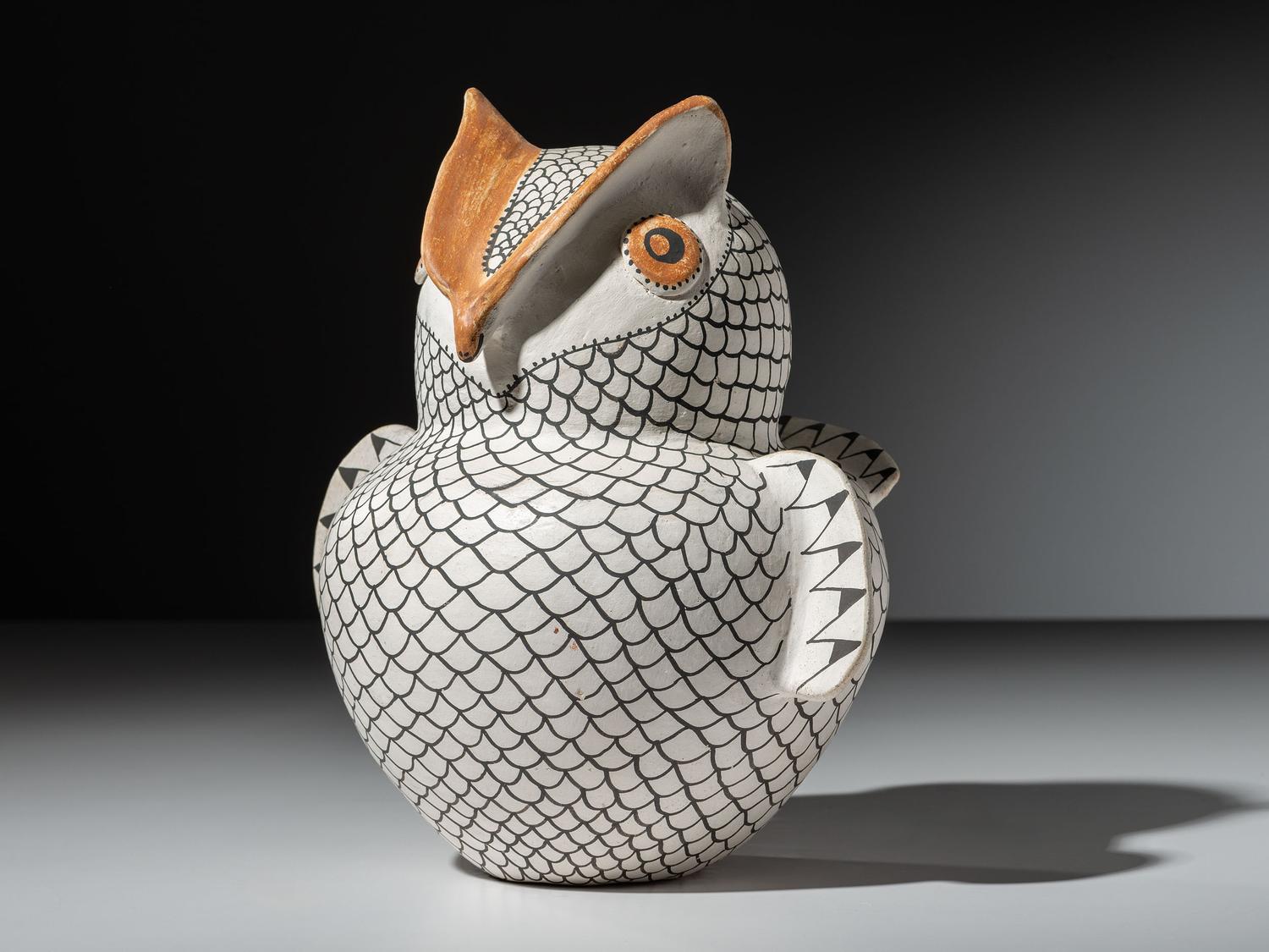 Monumental Pottery Owl