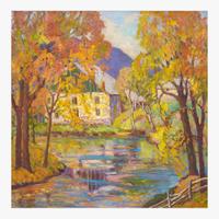 Fern Isabel Coppedge (American, 1883–1951) The Mill at Bowman's Hill (October)