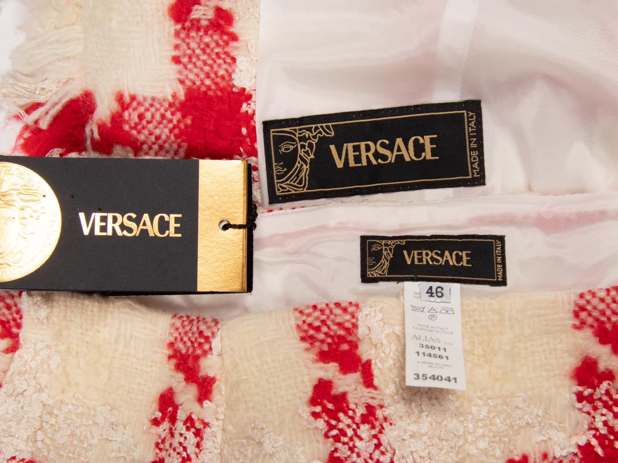 Versace, Fringed Tweed Skirt Suit