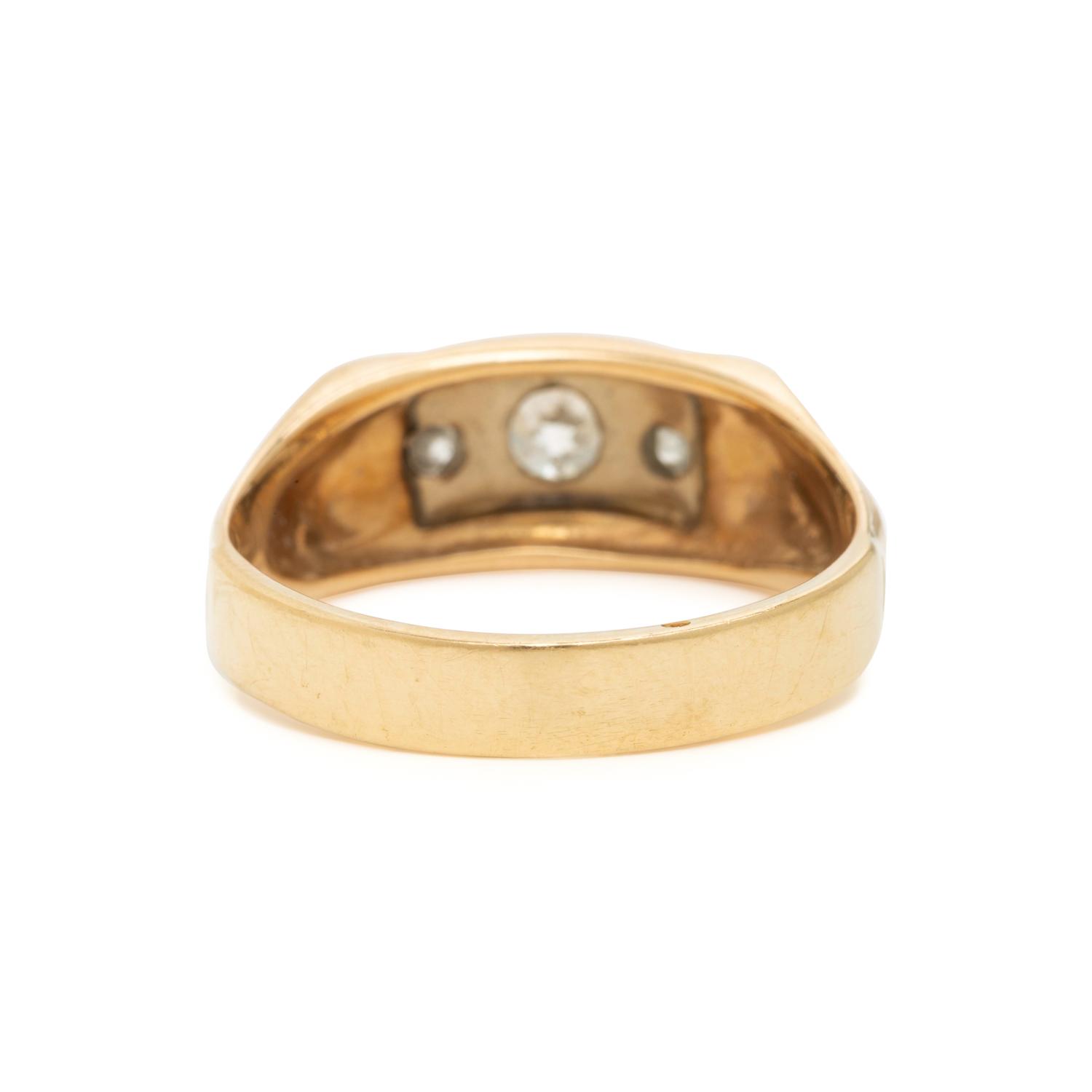 Yellow Gold and Diamond Ring