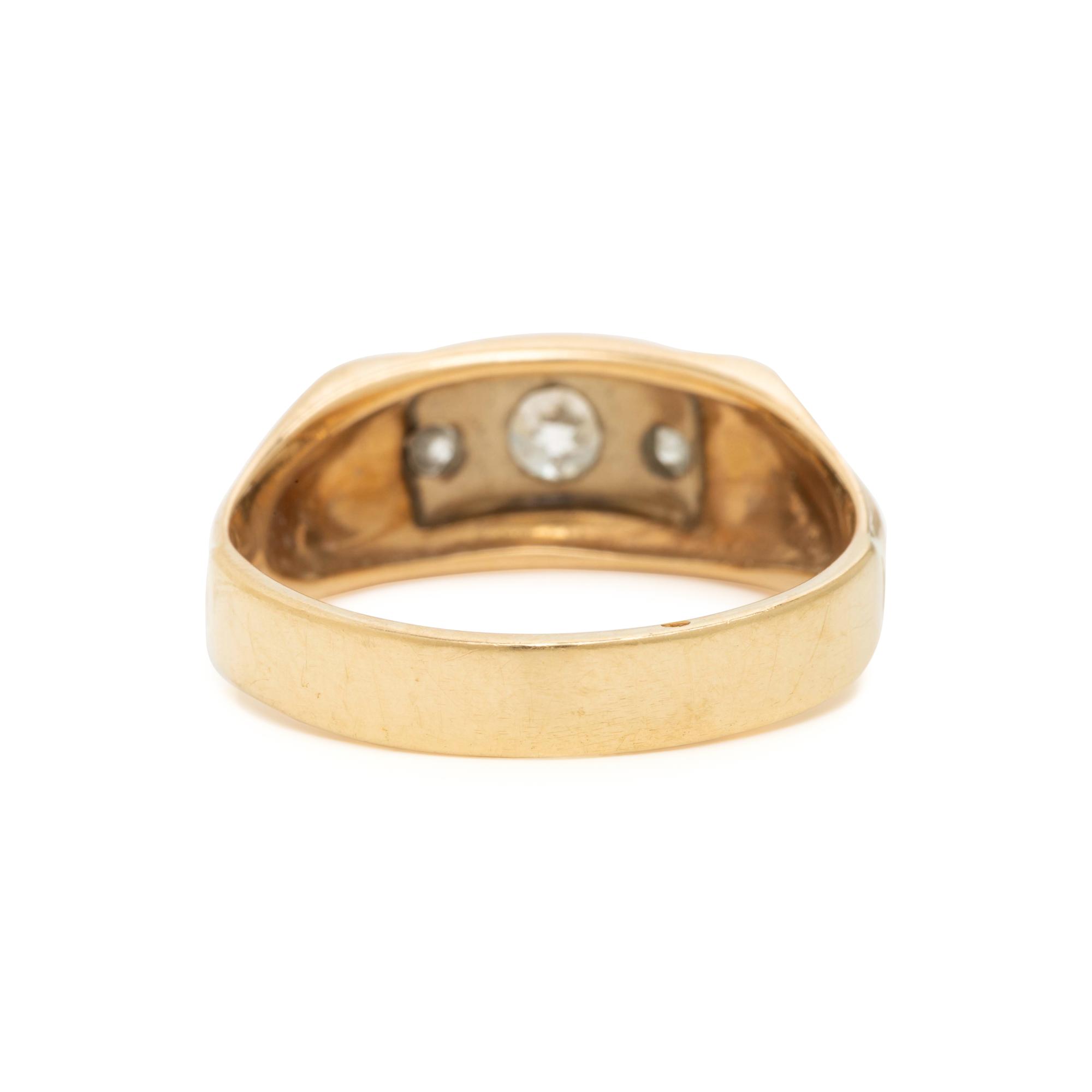 Yellow Gold and Diamond Ring